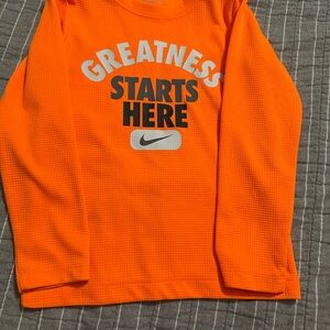 Nike Kids Vibrant Orange Long Sleeve Tee